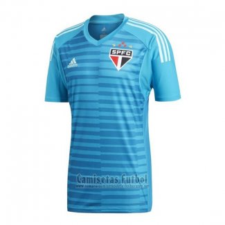 Camiseta Sao Paulo Portero 2018-2019 Azul Tailandia